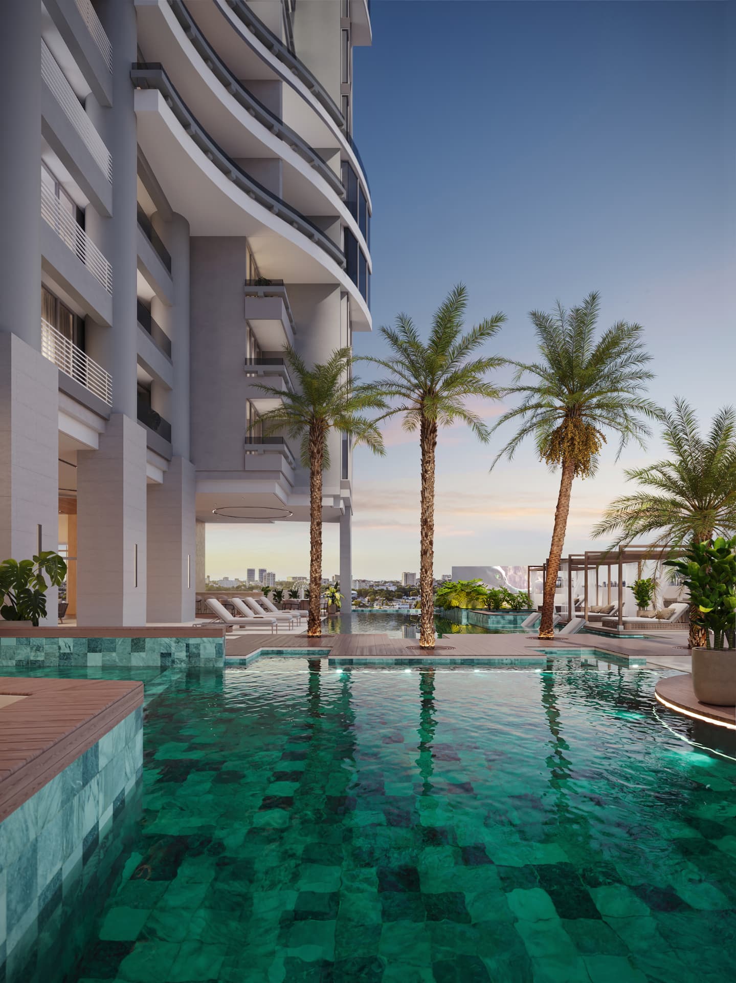 Piscina panorámica de Luxor 500, apartamentos de lujo en El Cangrejo, Ciudad de Panamá